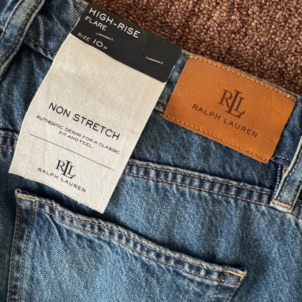 Lauren Ralph Lauren High Rise Flare Jeans - women’s 10P NWT - Picture 4 of 10